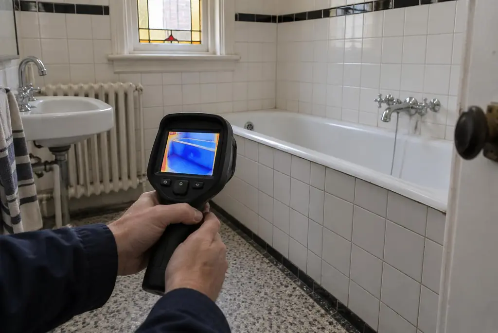 Lekdetectie Swifterbant – onderzoek in een badkamer van een oudere woning